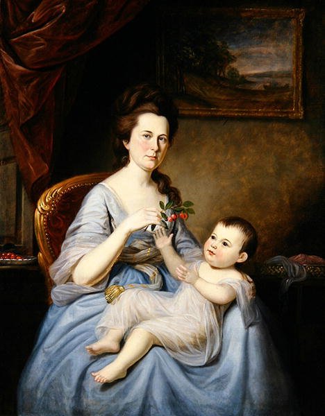 Retrato de la Sra. David Forman y su hijo, c.1785 de Charles Willson Peale