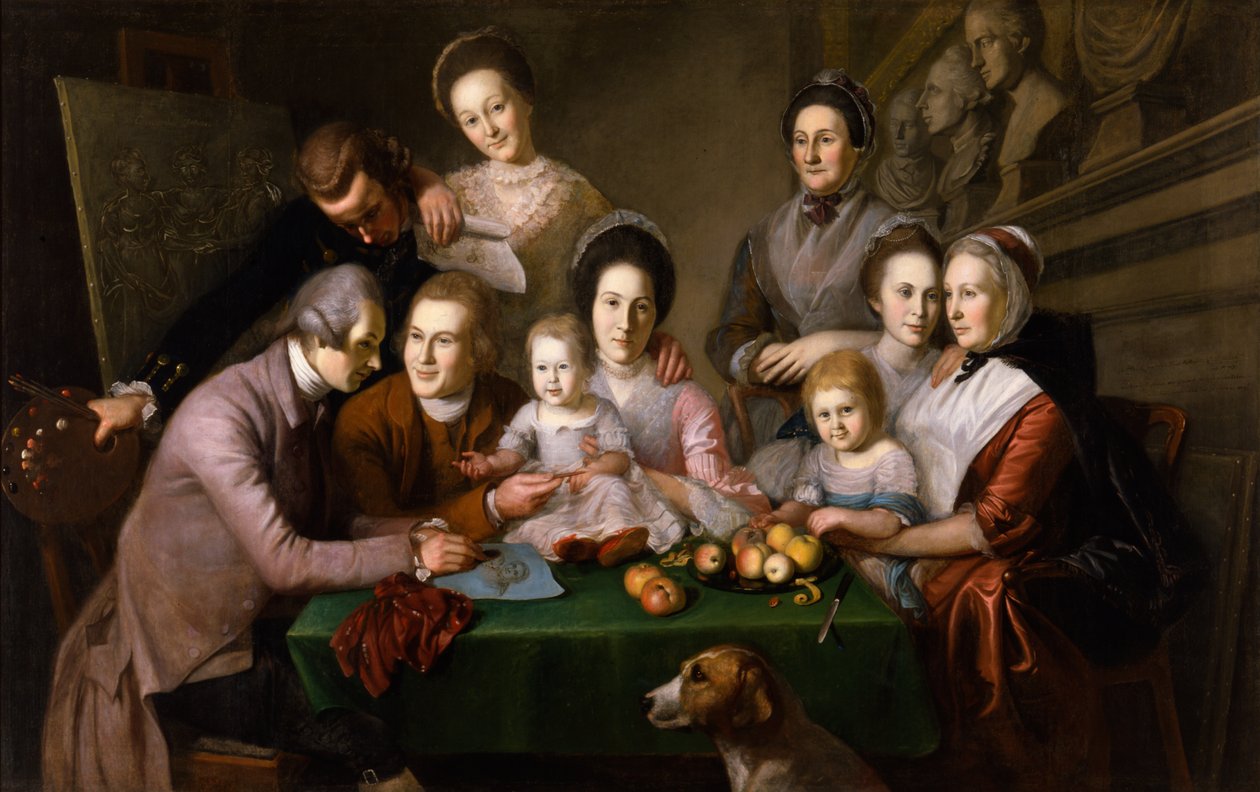 La familia Peale, c.1771-73 (óleo sobre lienzo) de Charles Willson Peale