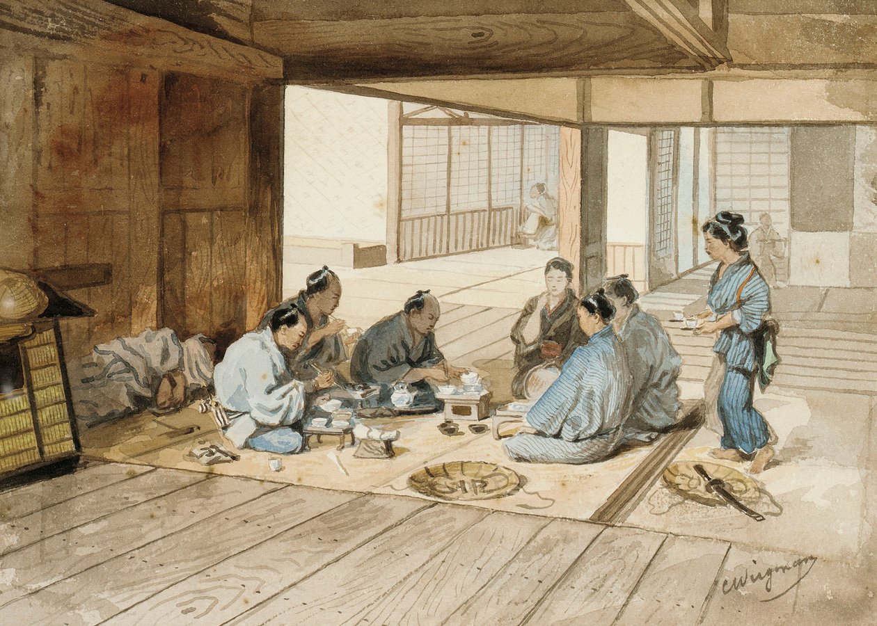 La fiesta del té de Charles Wirgman