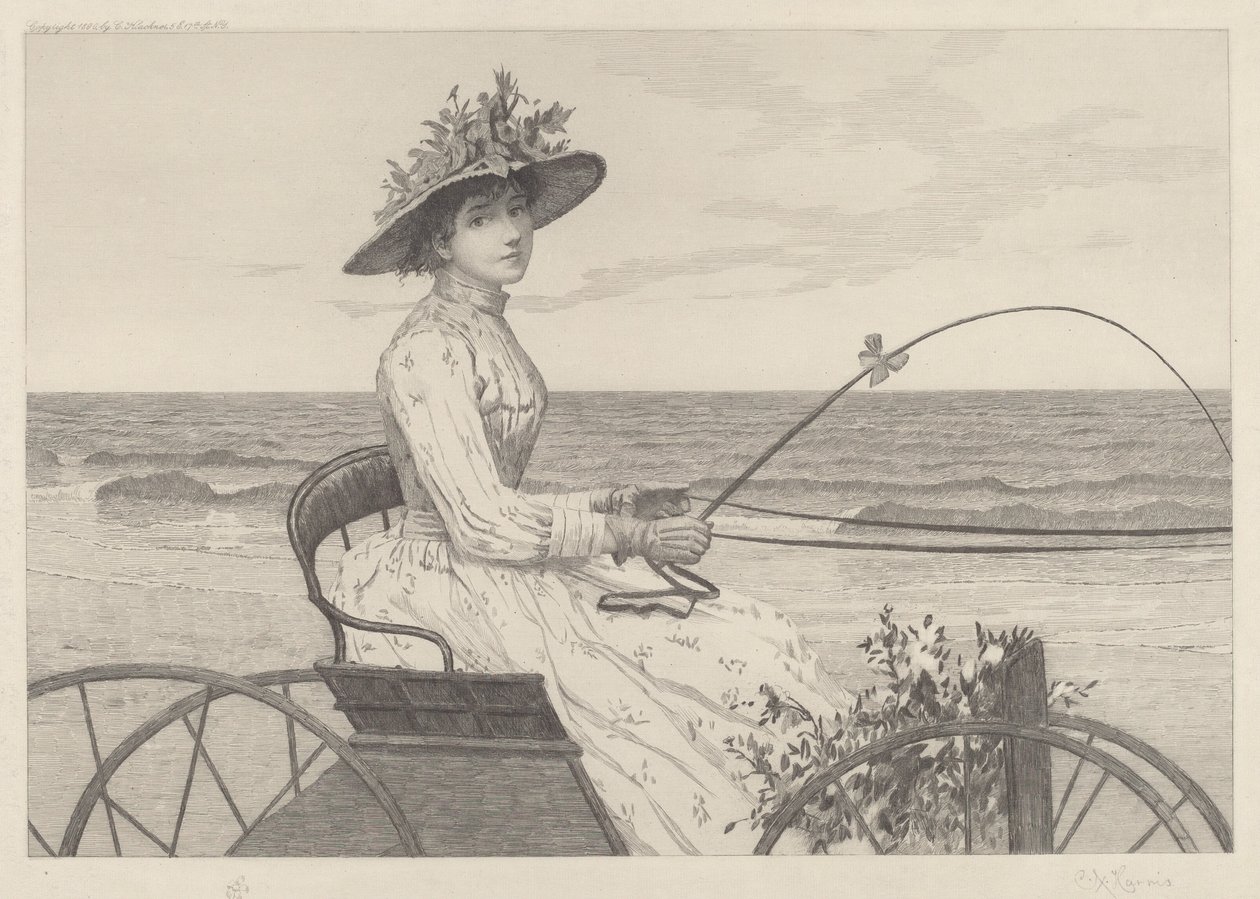 Sin título (Mujer en un carruaje) de Charles X. Harris