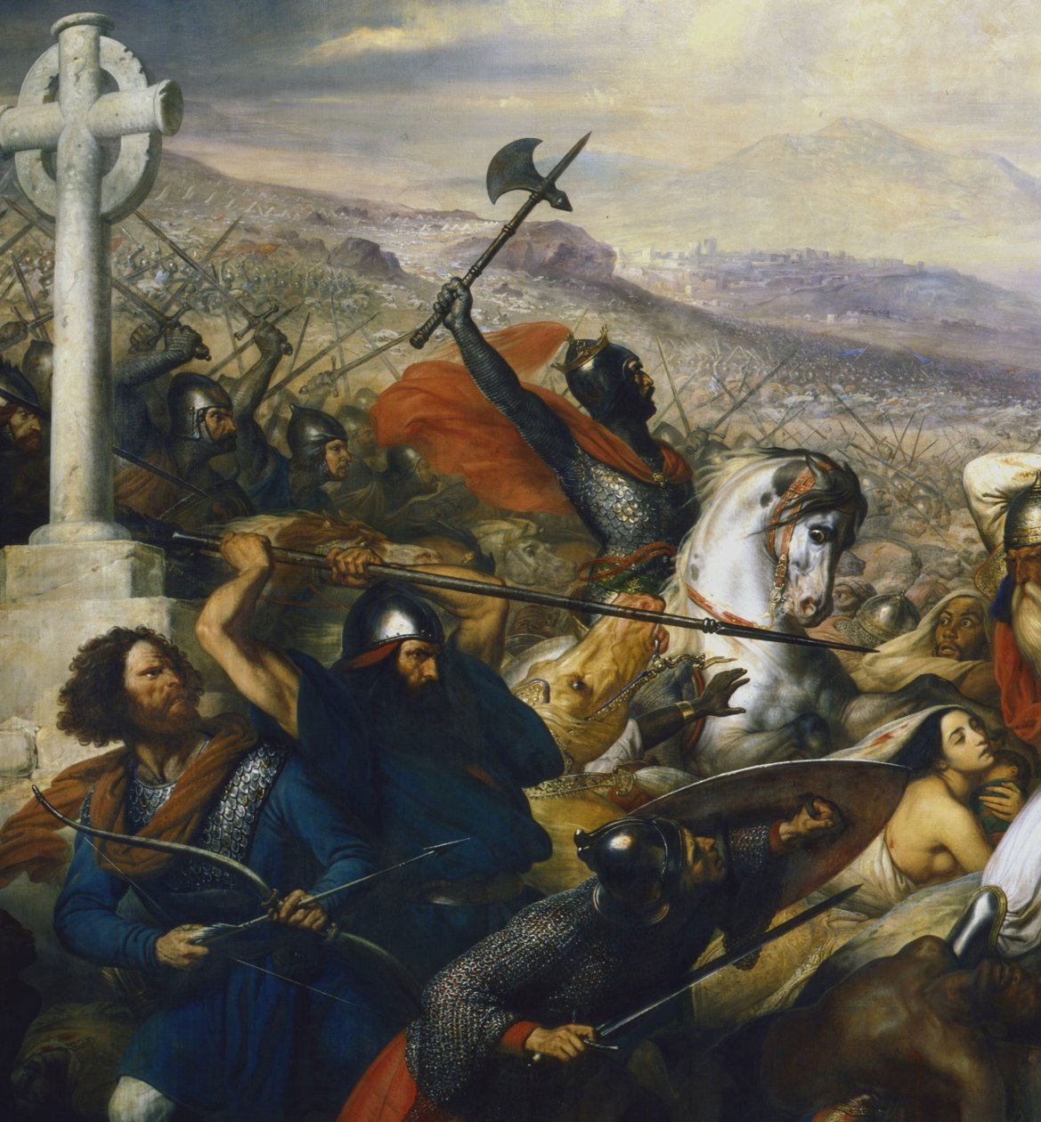Carlos Martel en la Batalla de Tours (detalle) de Charles de Steuben