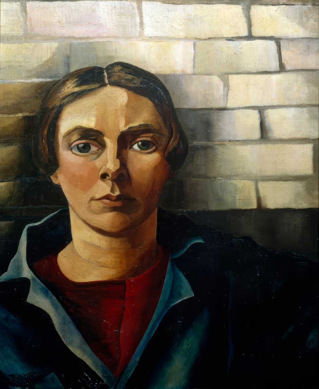 Autorretrato ante un muro de Charley Toorop