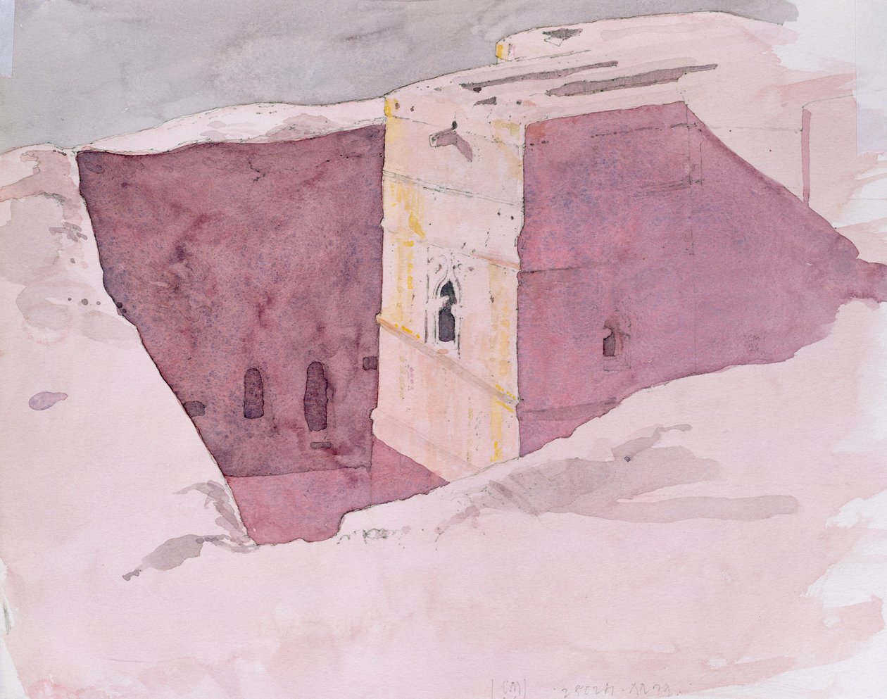 Atardecer en Giorgis, Lalibela, Etiopía, 1996 de Charlie Millar