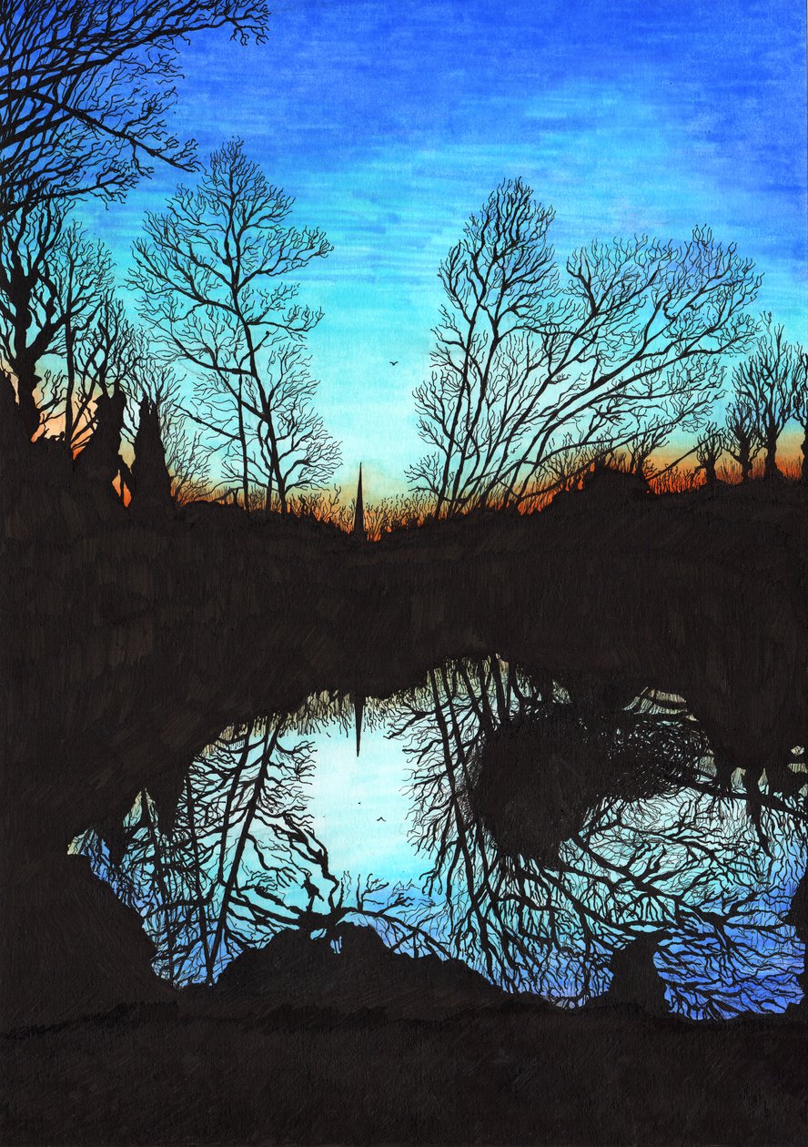 Atardecer en los Campos de Santa María, 2020 de Charlotte Orr