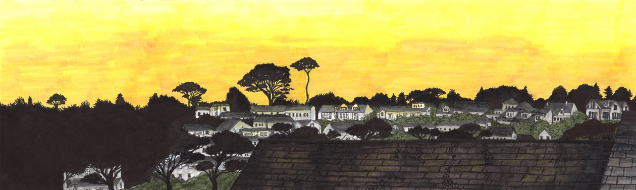 Atardecer sobre la playa de Gylly, 2020 de Charlotte Orr