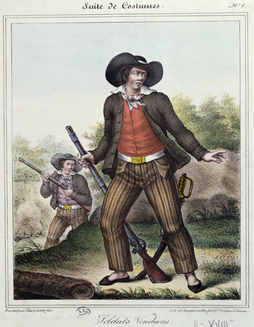 Soldados de la Vendée en la época de la Revolución Francesa, c.1845 de Charpentier