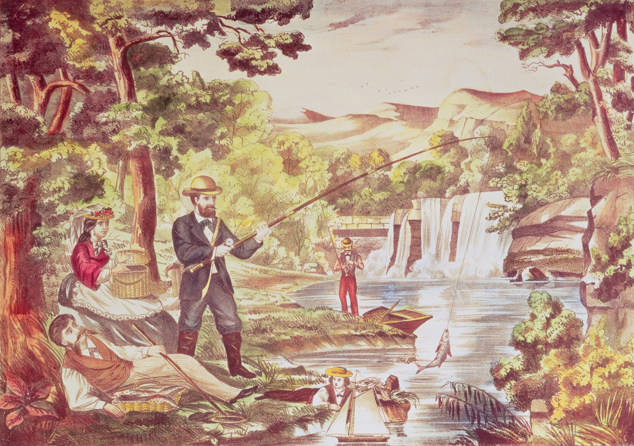 Escena de pesca de Chas Hart