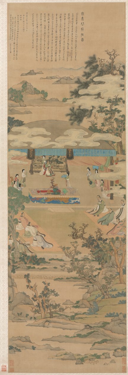 Lady Xuanwen dando instrucciones sobre los ritos de Zhou de Chen Hongshou