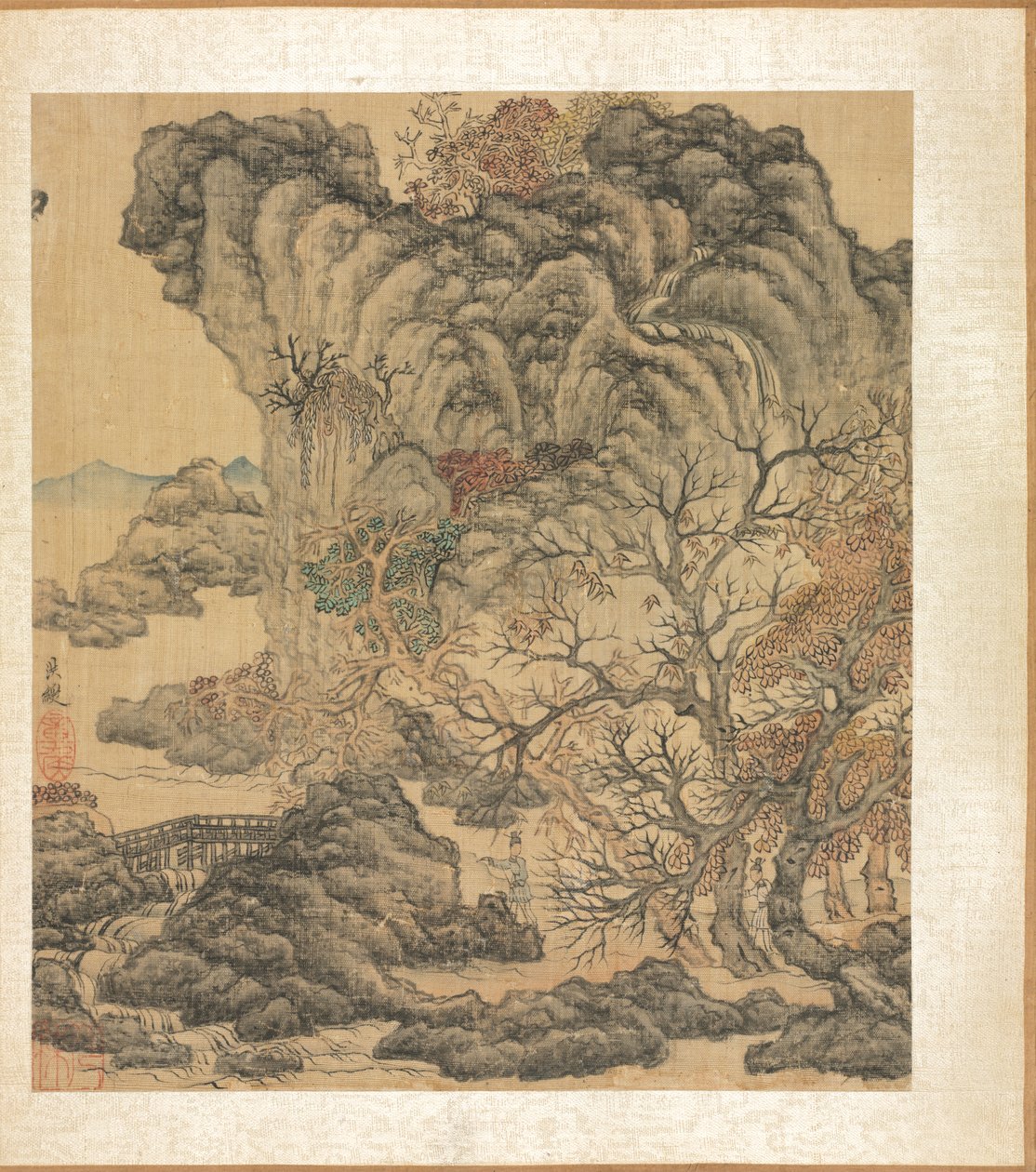 Paintings after Ancient Masters:Travelers in an Autumn Landscape de Chen Hongshou