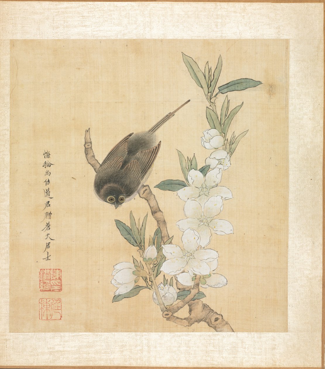 Paintings after Ancient Masters: A Bird and Peach-Blossom Branch de Chen Hongshou