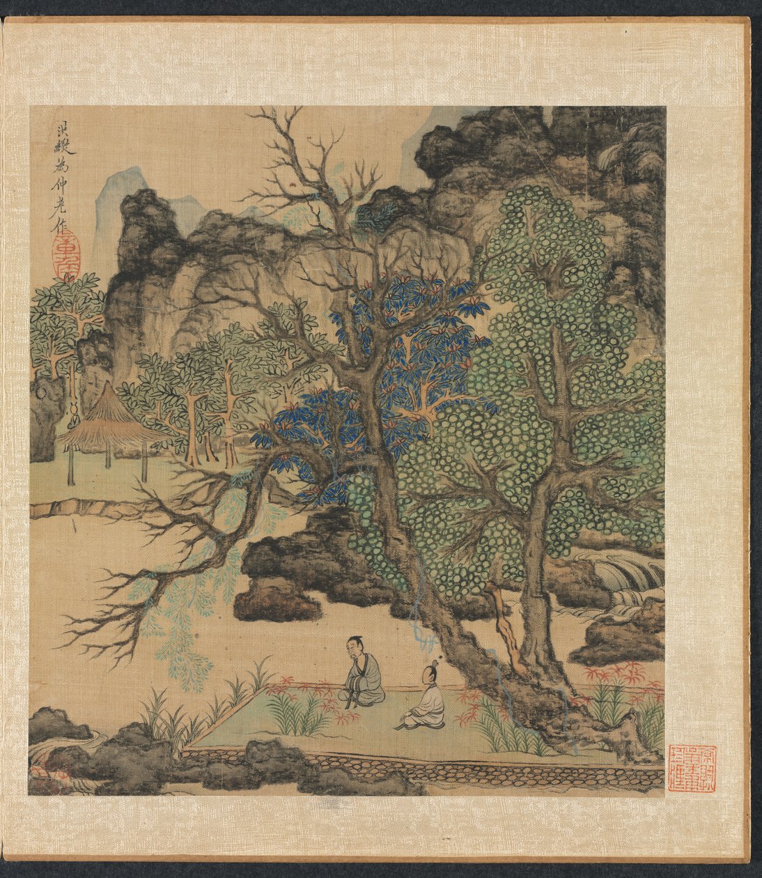 Pinturas después de los maestros antiguos: Eruditos en un jardín de Chen Hongshou