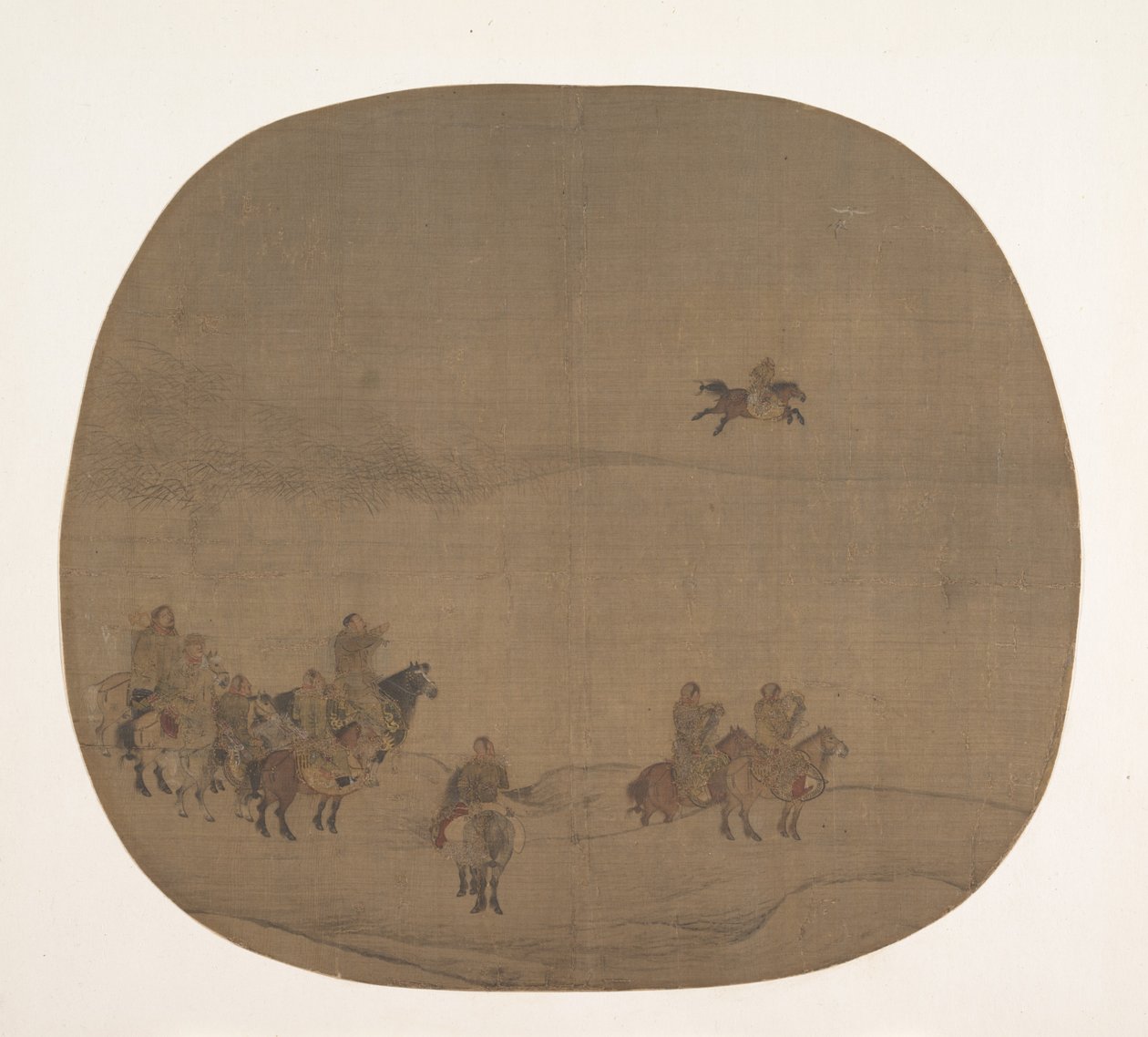 Nómadas cazando con halcones, principios del siglo XIII de Chen Juzhong