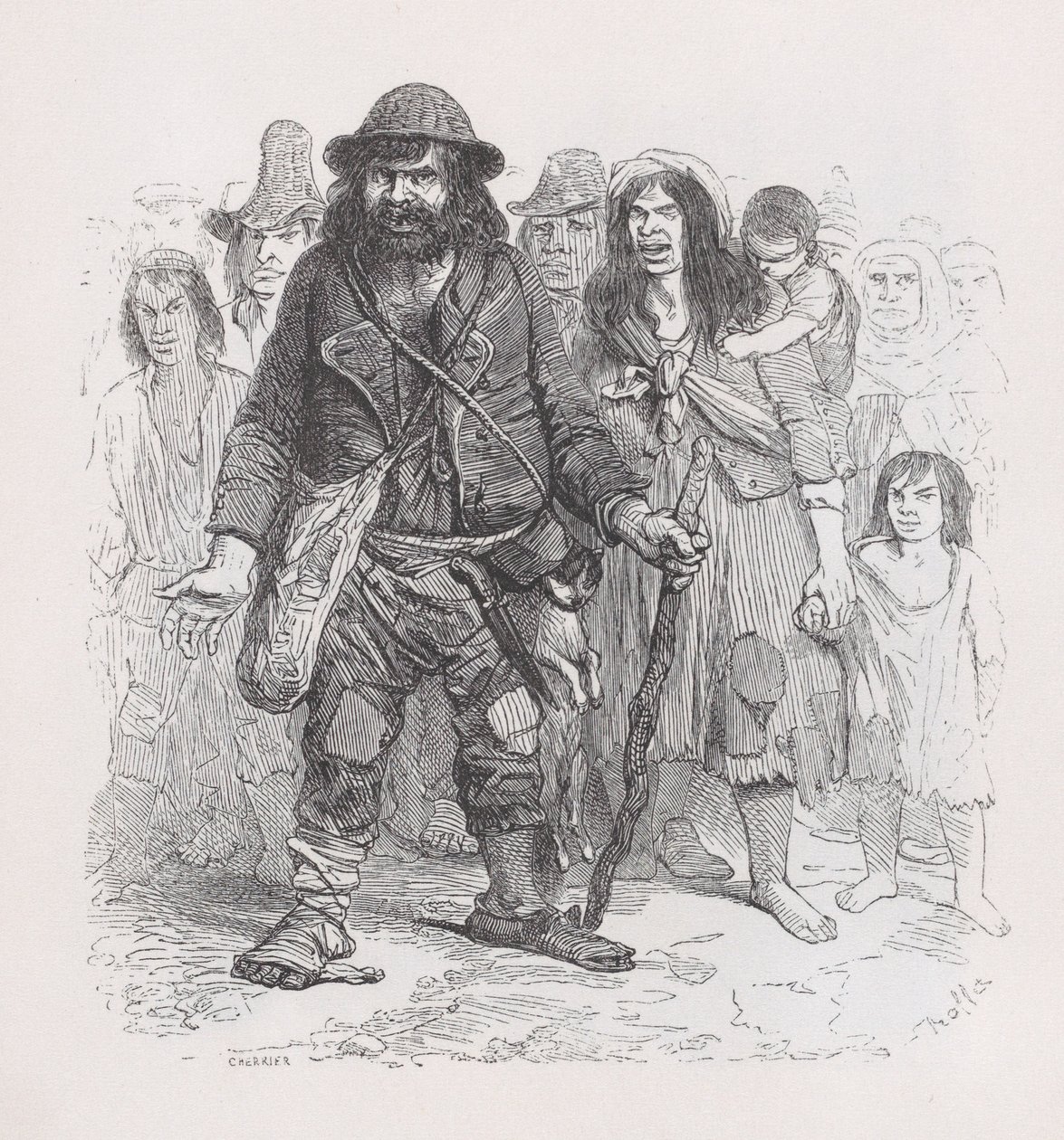 Los Gitanos de Las Obras Completas de Béranger, 1836 de Cherrier