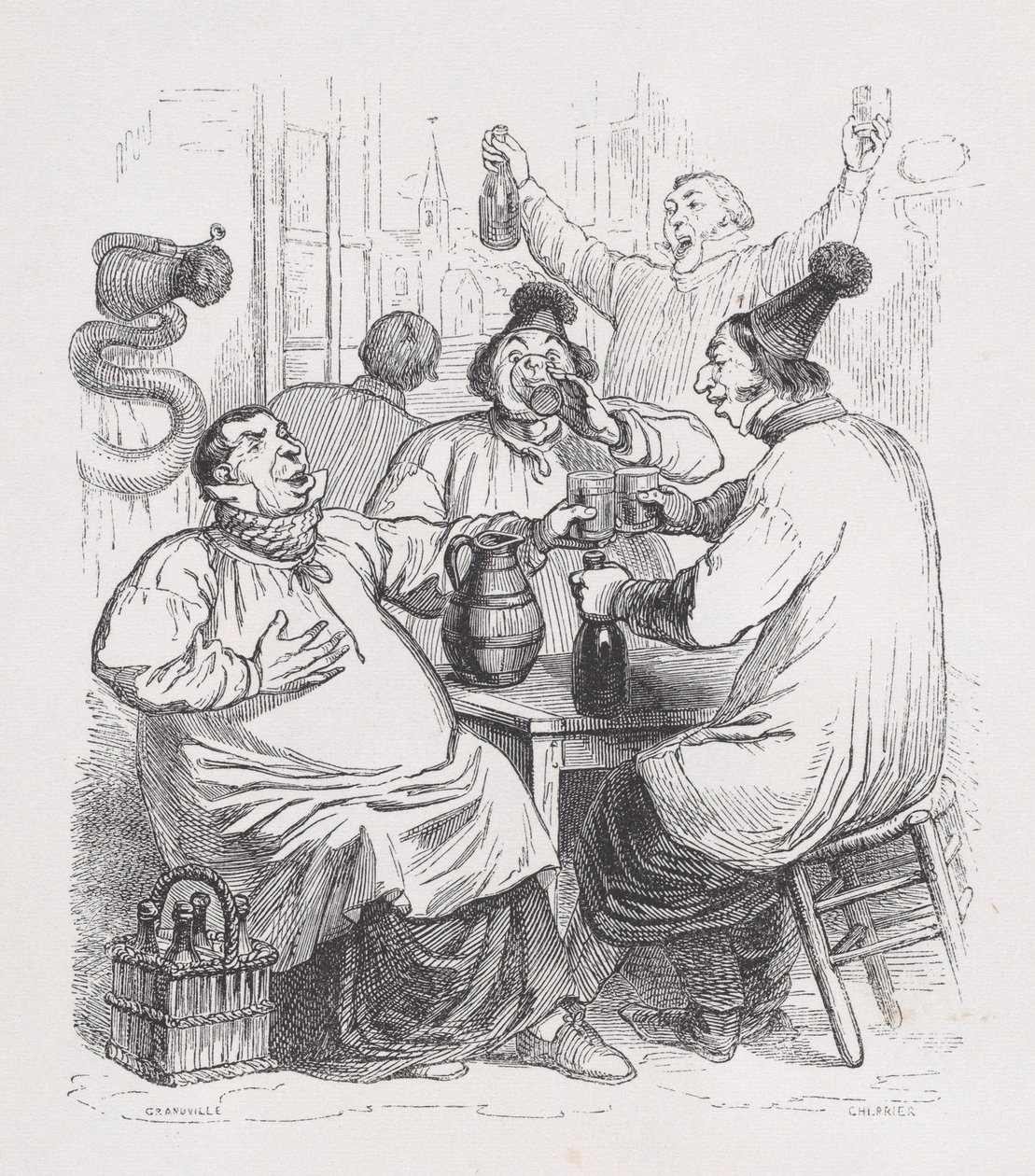 Los cantantes parroquiales de Las obras completas de Béranger, 1836 de Cherrier