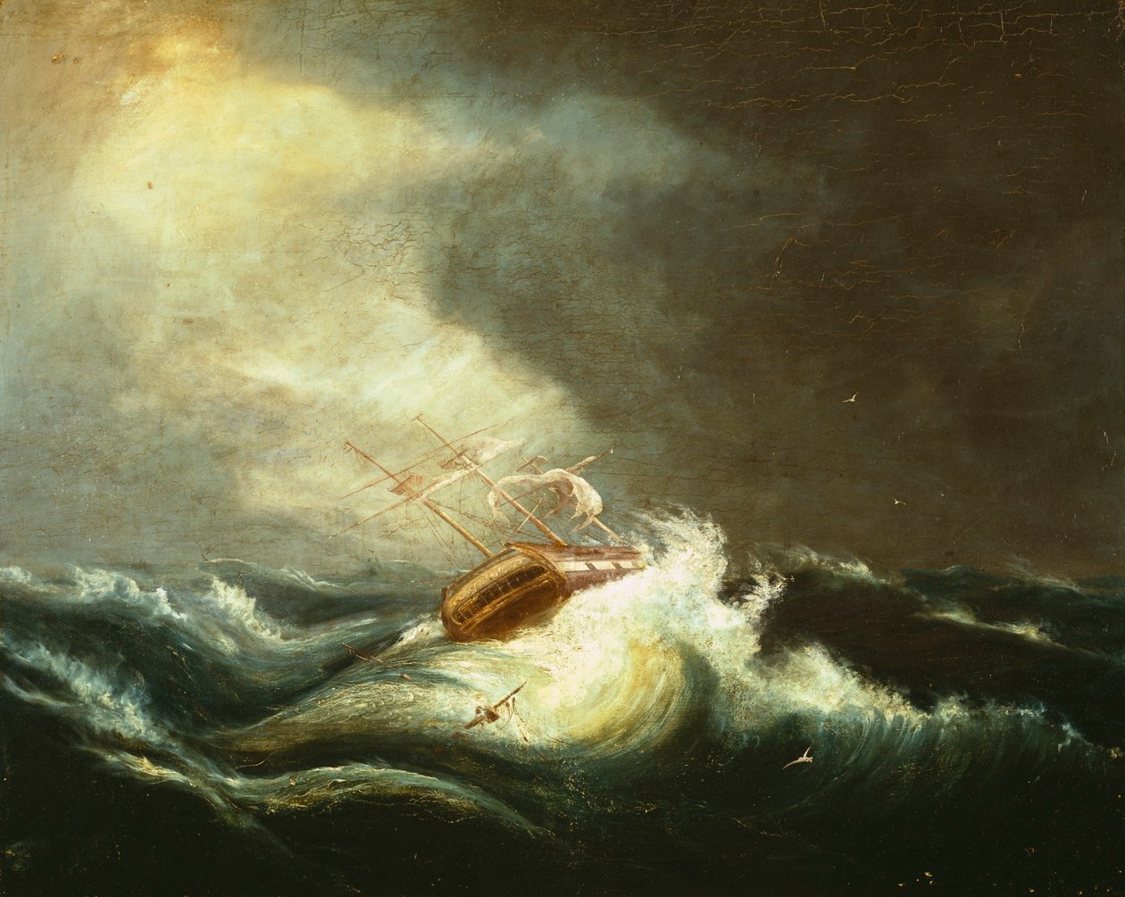 Barco en tormenta de Chester Harding