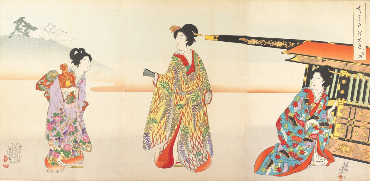 Álbum de mujeres del castillo de Chiyoda de Chikanobu Yoshu