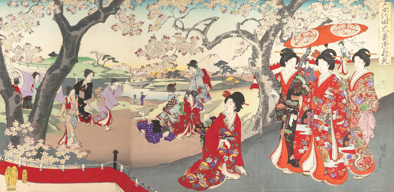 Álbum de mujeres del castillo de Chiyoda, 1895 de Chikanobu Yoshu
