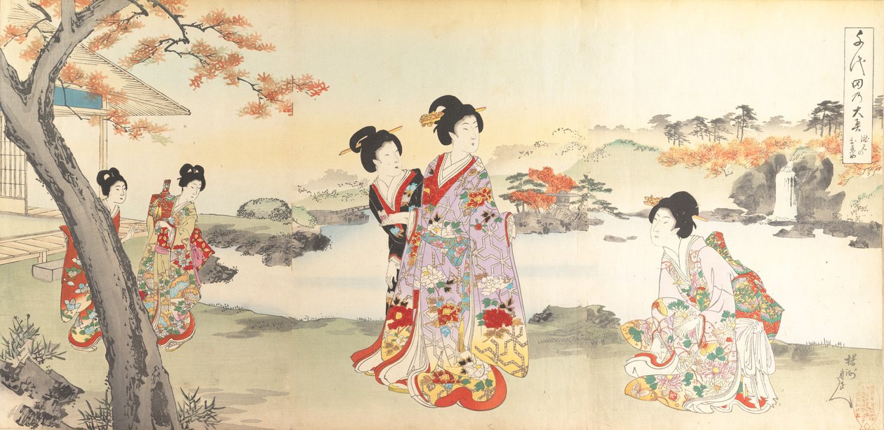 Álbum de Mujeres del Castillo de Chiyoda, 1895 de Chikanobu Yoshu