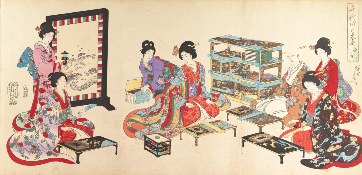 Álbum de mujeres del Castillo de Chiyoda de Chikanobu Yoshu