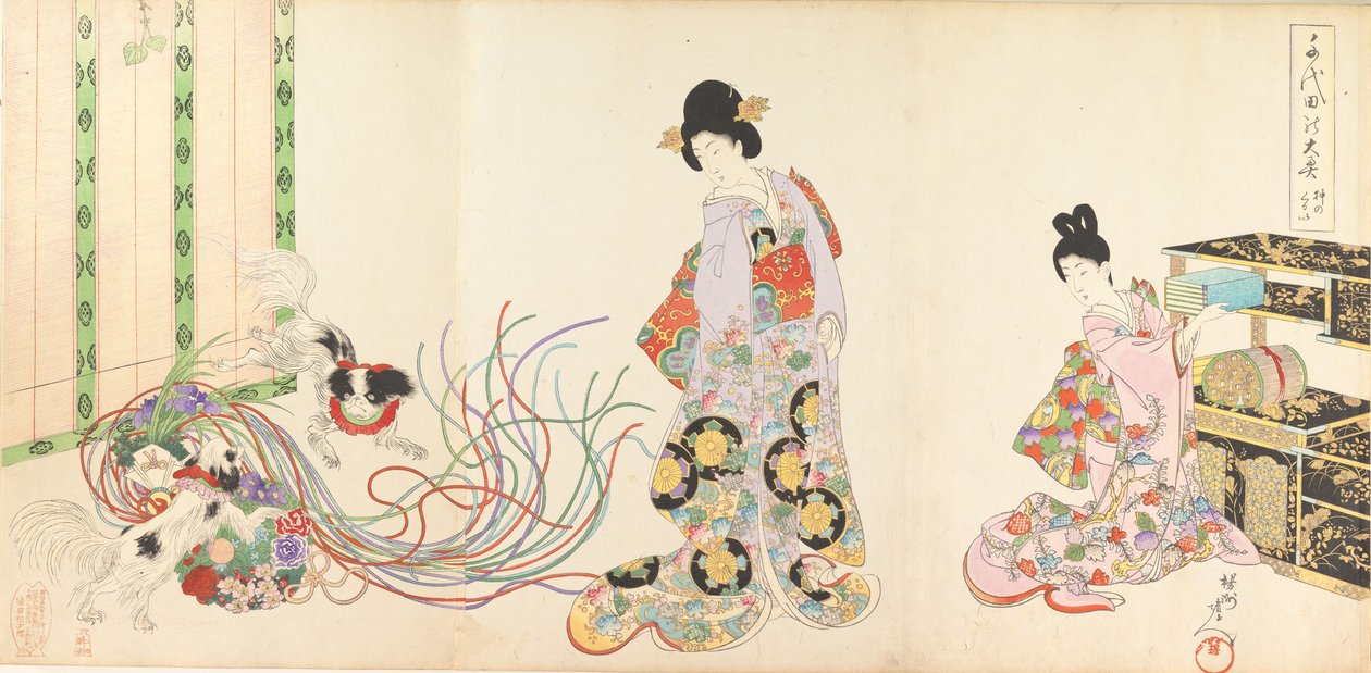 Álbum de Mujeres del Castillo de Chiyoda, 1895 de Chikanobu Yoshu