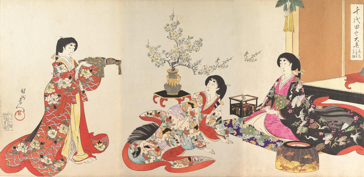 Álbum de mujeres del Castillo Chiyoda, 1895 de Chikanobu Yoshu