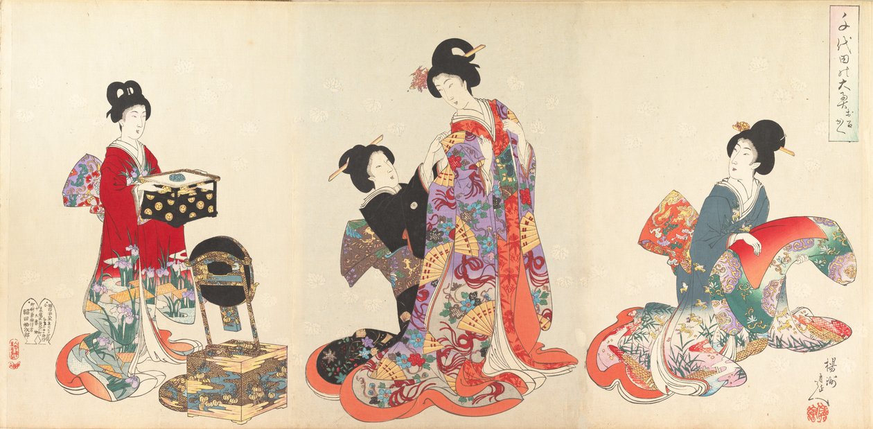 Álbum de mujeres del castillo de Chiyoda de Chikanobu Yoshu
