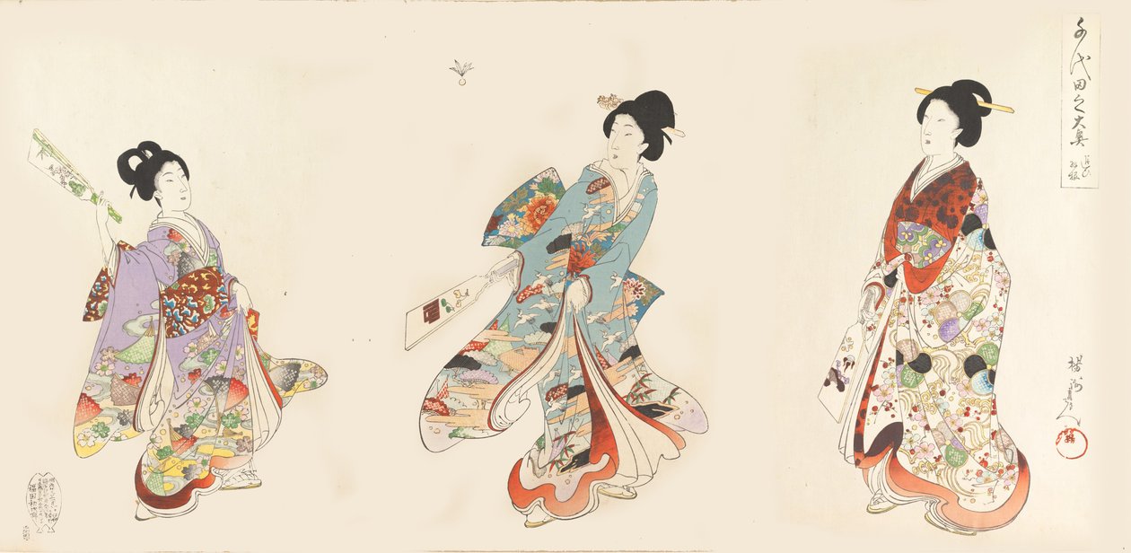 Álbum de Mujeres del Castillo Chiyoda, 1895 de Chikanobu Yoshu