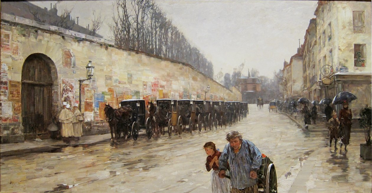 Una averse, rue Bonaparte de Childe Hassam