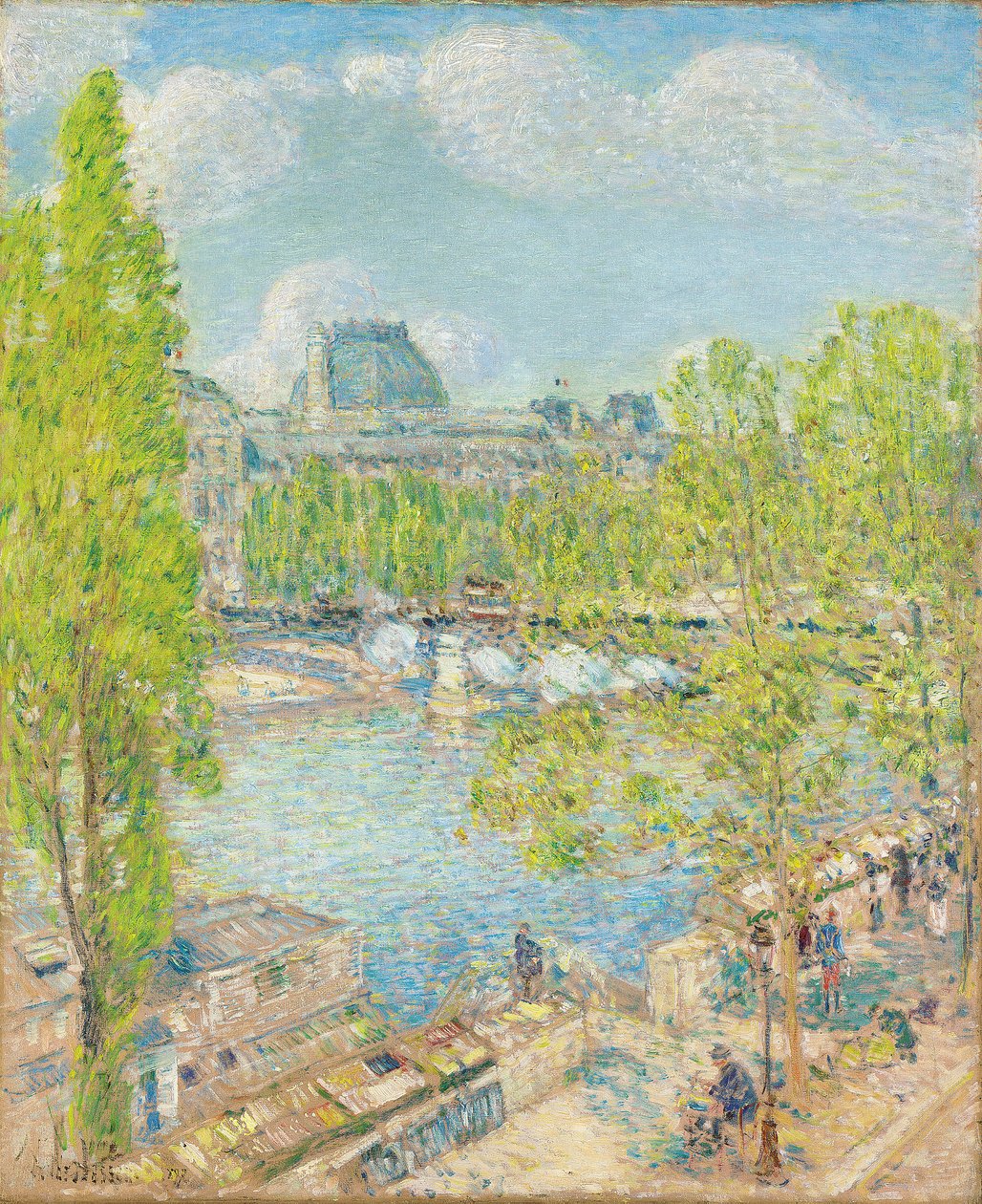 Abril, Quai Voltaire, París de Childe Frederick Hassam