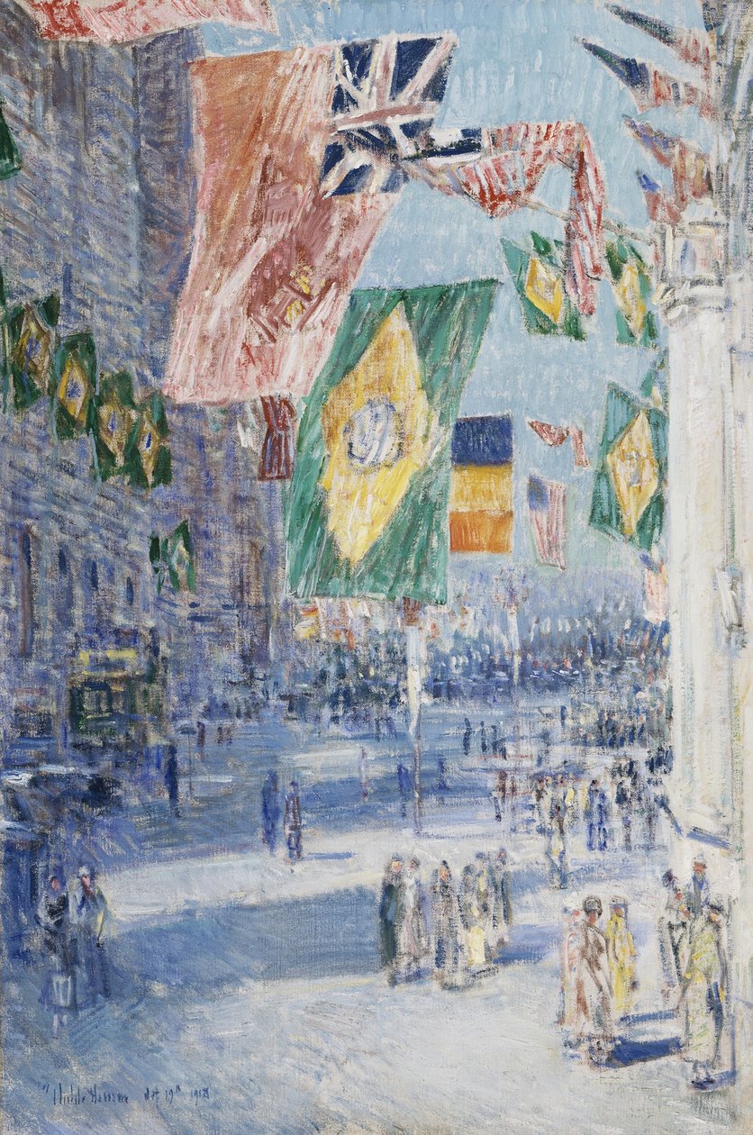 Avenida de los Aliados: Brasil, Bélgica de Childe Frederick Hassam