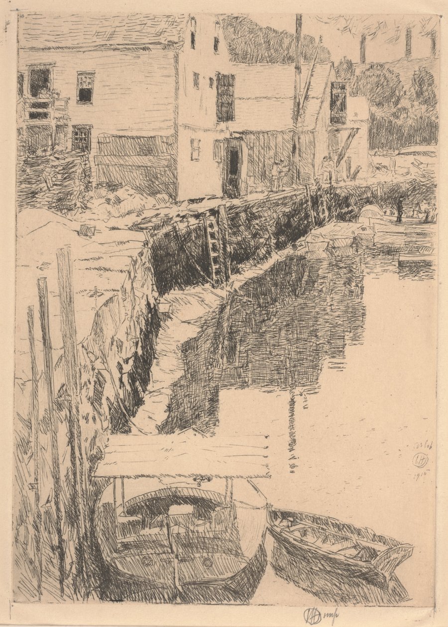 Muelle de Cos Cob de Childe Frederick Hassam