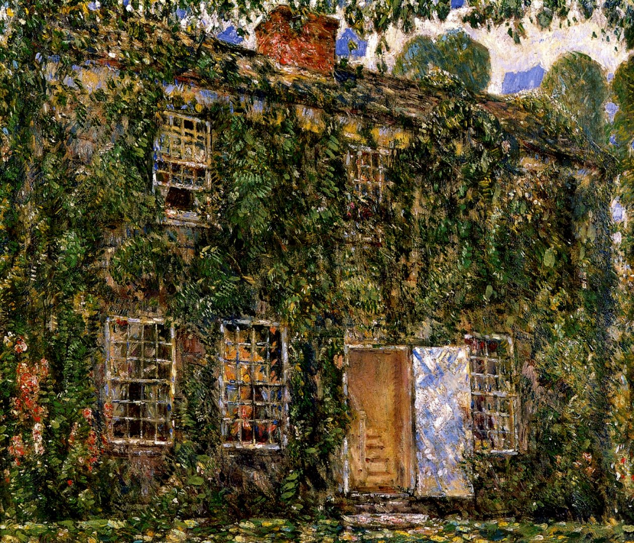 Home Cottage, East Hampton, c.1916 (óleo sobre lienzo) de Childe Frederick Hassam