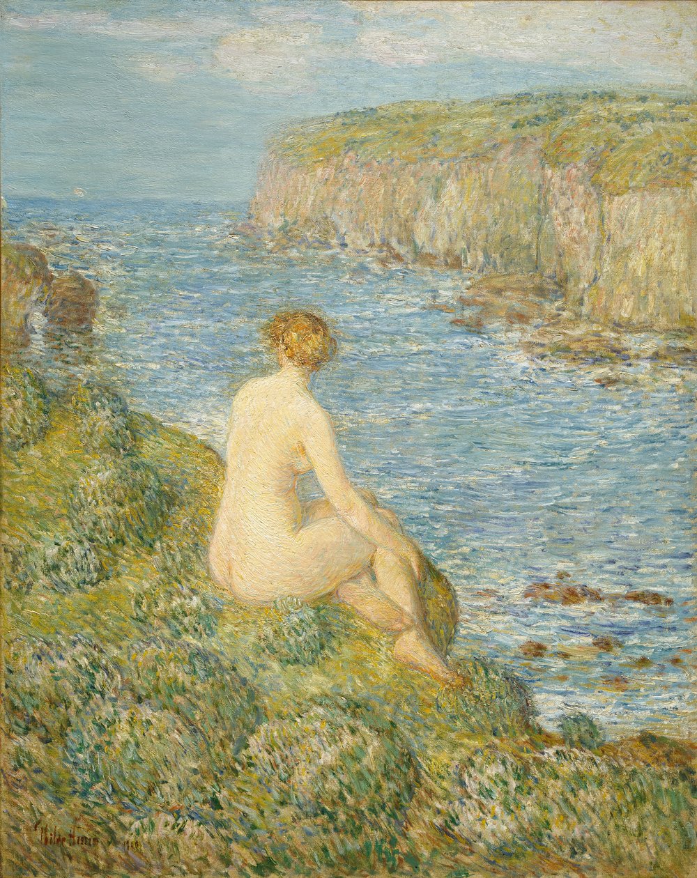 Ninfa y mar de Childe Frederick Hassam