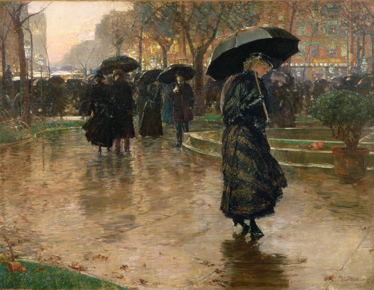 Tormenta de lluvia, Union Square de Childe Frederick Hassam