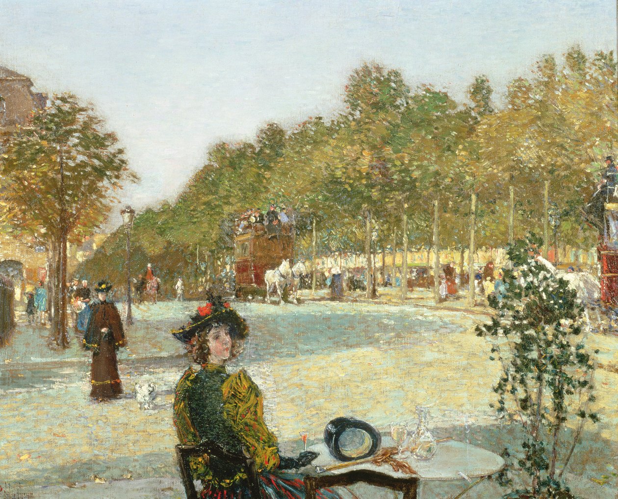Luz del sol de septiembre, París (óleo sobre lienzo) de Childe Frederick Hassam