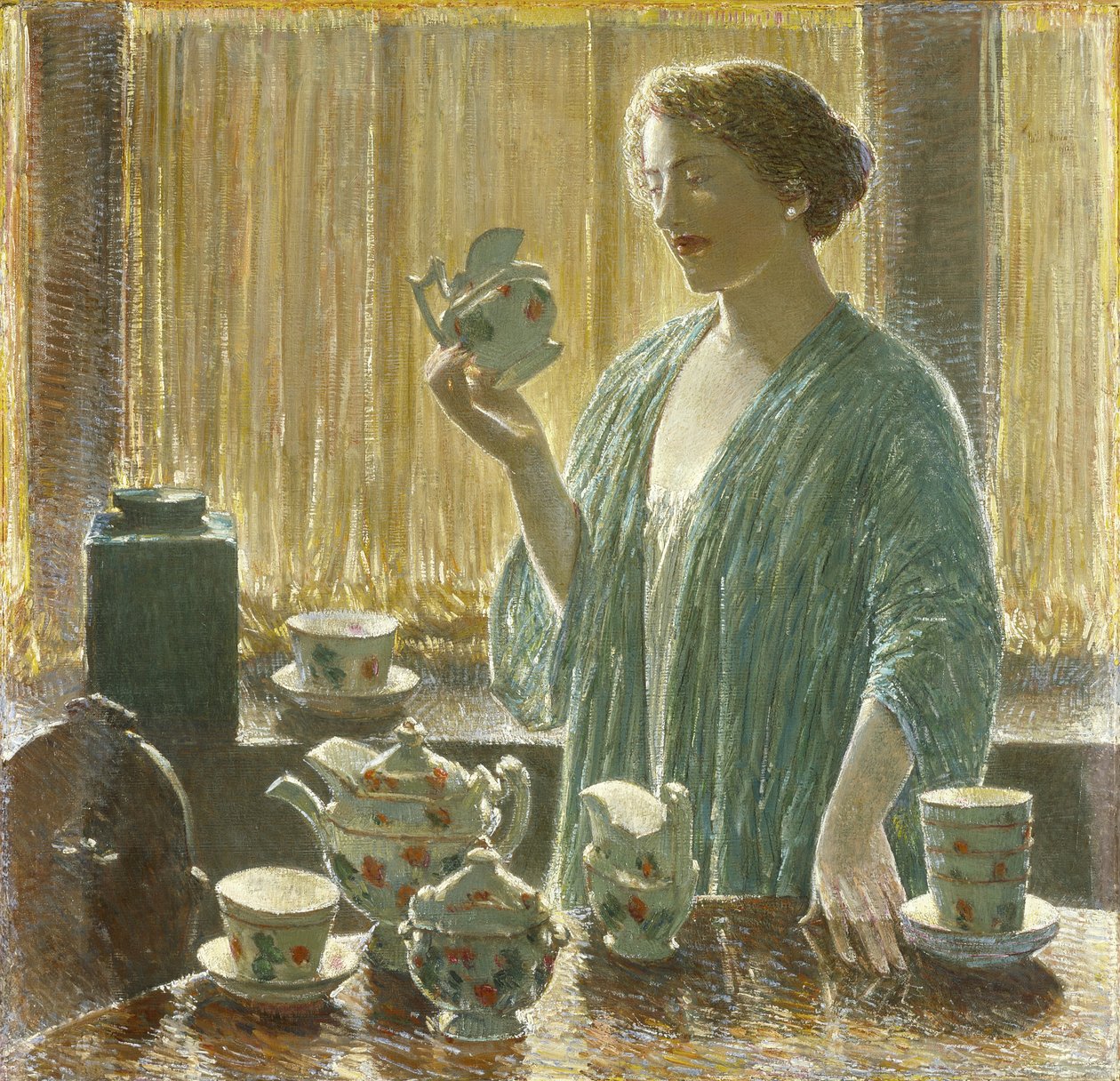 Juego de té de fresa de Childe Frederick Hassam