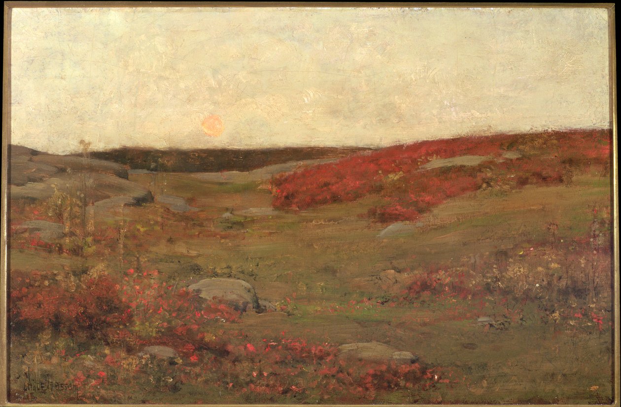 Amanecer, otoño, c.1885 (óleo sobre lienzo) de Childe Frederick Hassam