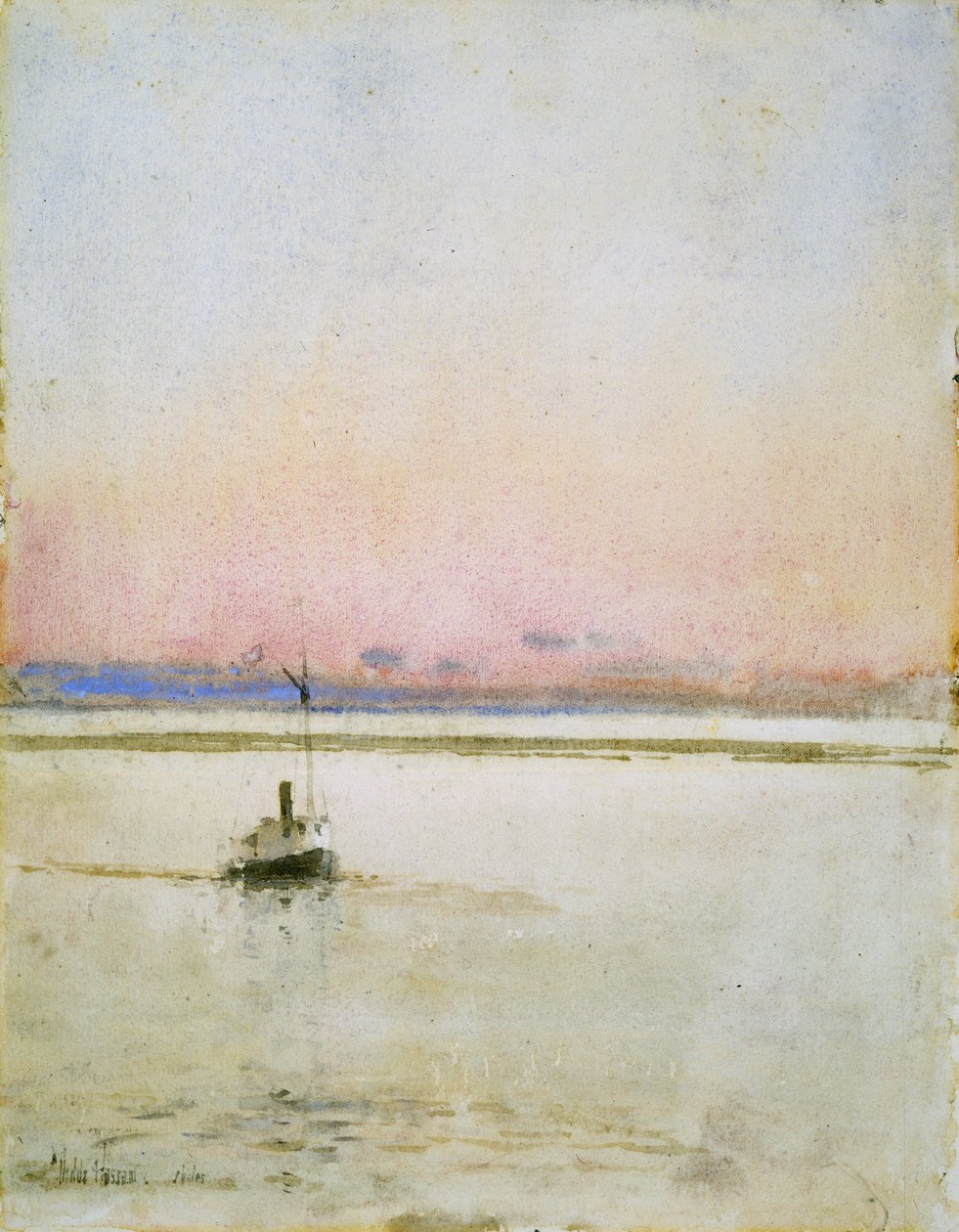 Atardecer (acuarela sobre papel) de Childe Frederick Hassam