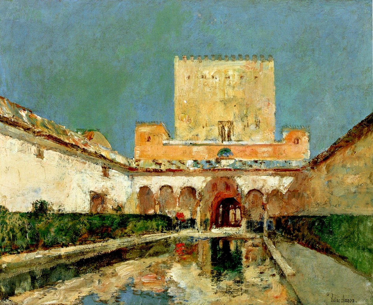 La Alhambra, Granada, España, c.1883 (óleo sobre lienzo) de Childe Frederick Hassam