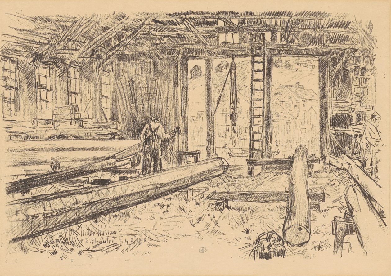 La tienda Spar, Gloucester de Childe Frederick Hassam