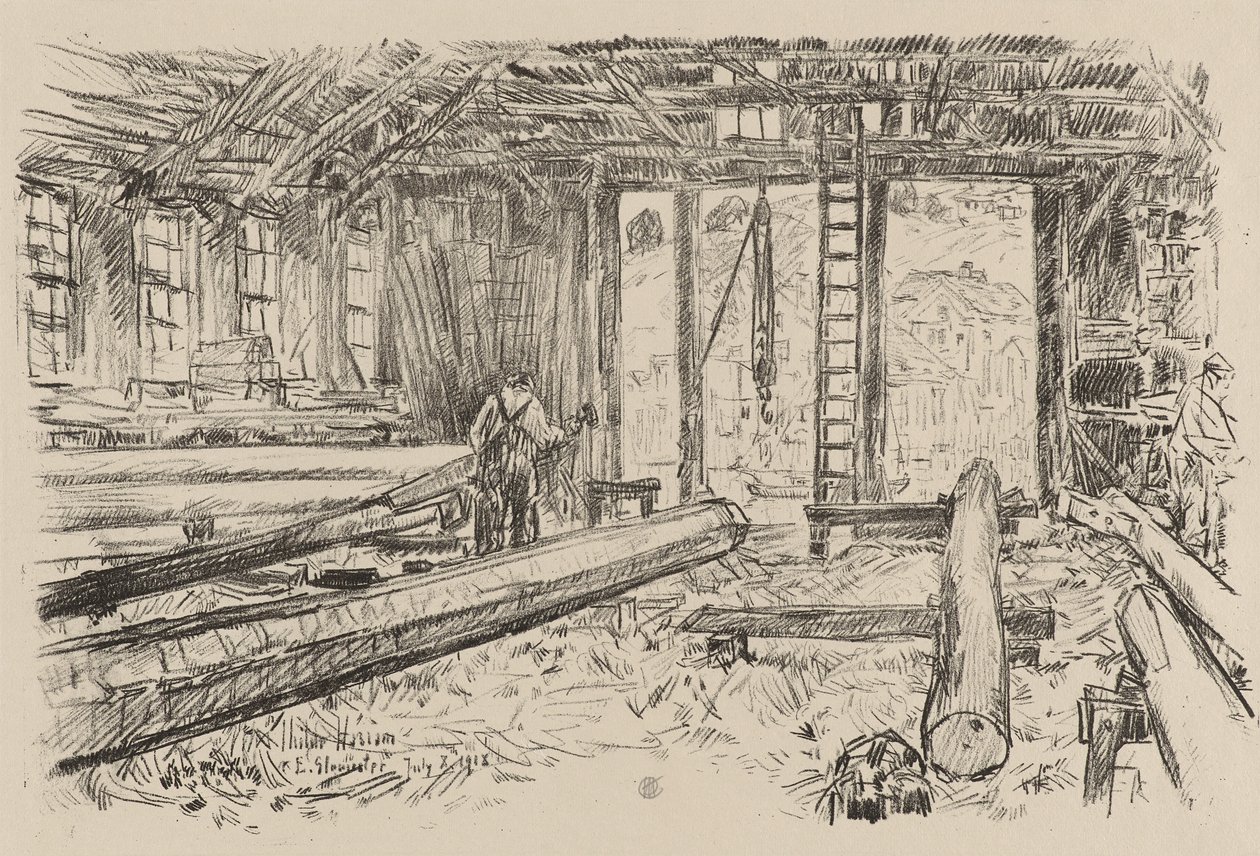 The Spar Shop, Gloucester, 8 de julio de Childe Frederick Hassam