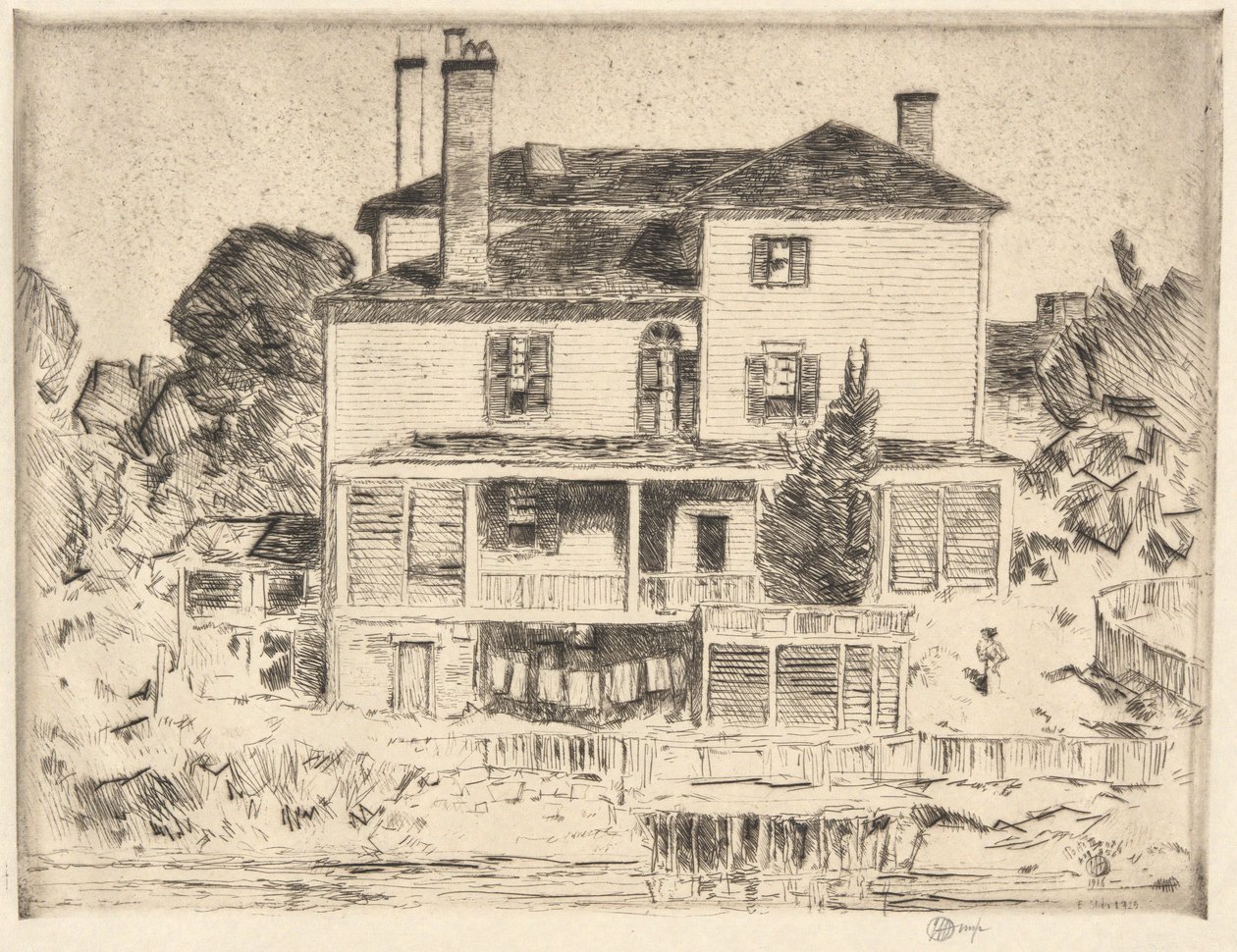 Una mansión de Portsmouth, 1916 de Childe Hassam