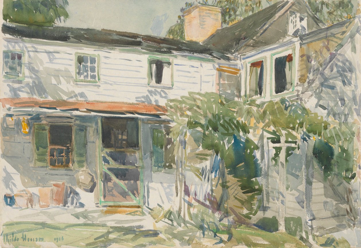 Detrás de la Casa Vieja de Childe Hassam