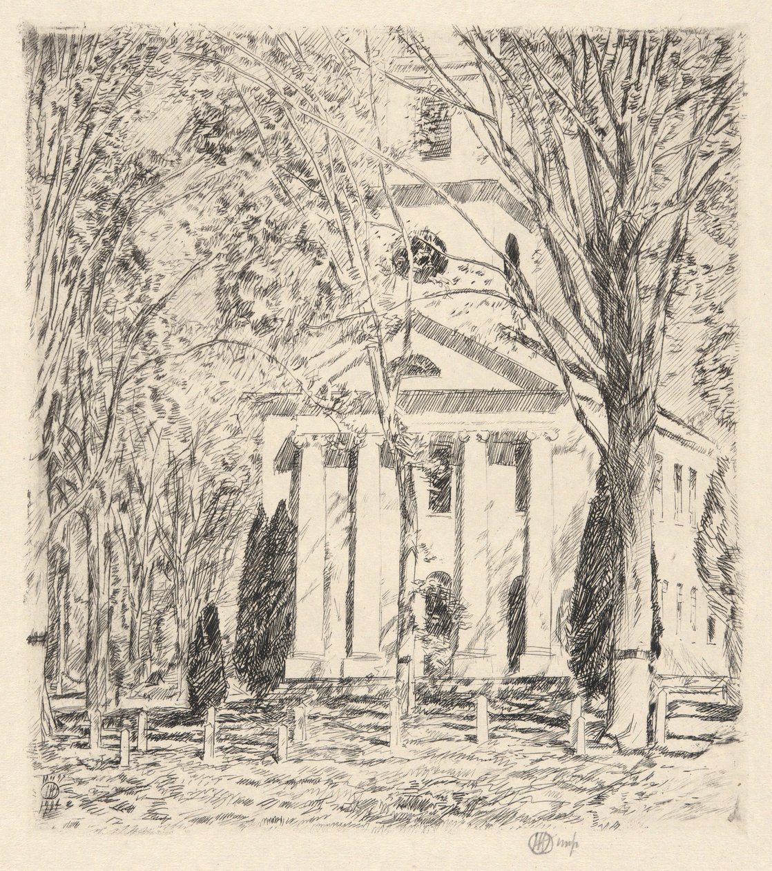 Iglesia en Old Lyme, 1924 de Childe Hassam
