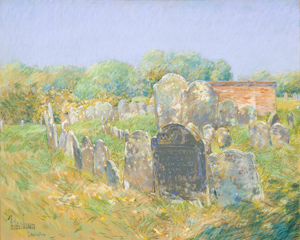 Cementerio colonial de Lexington de Childe Hassam