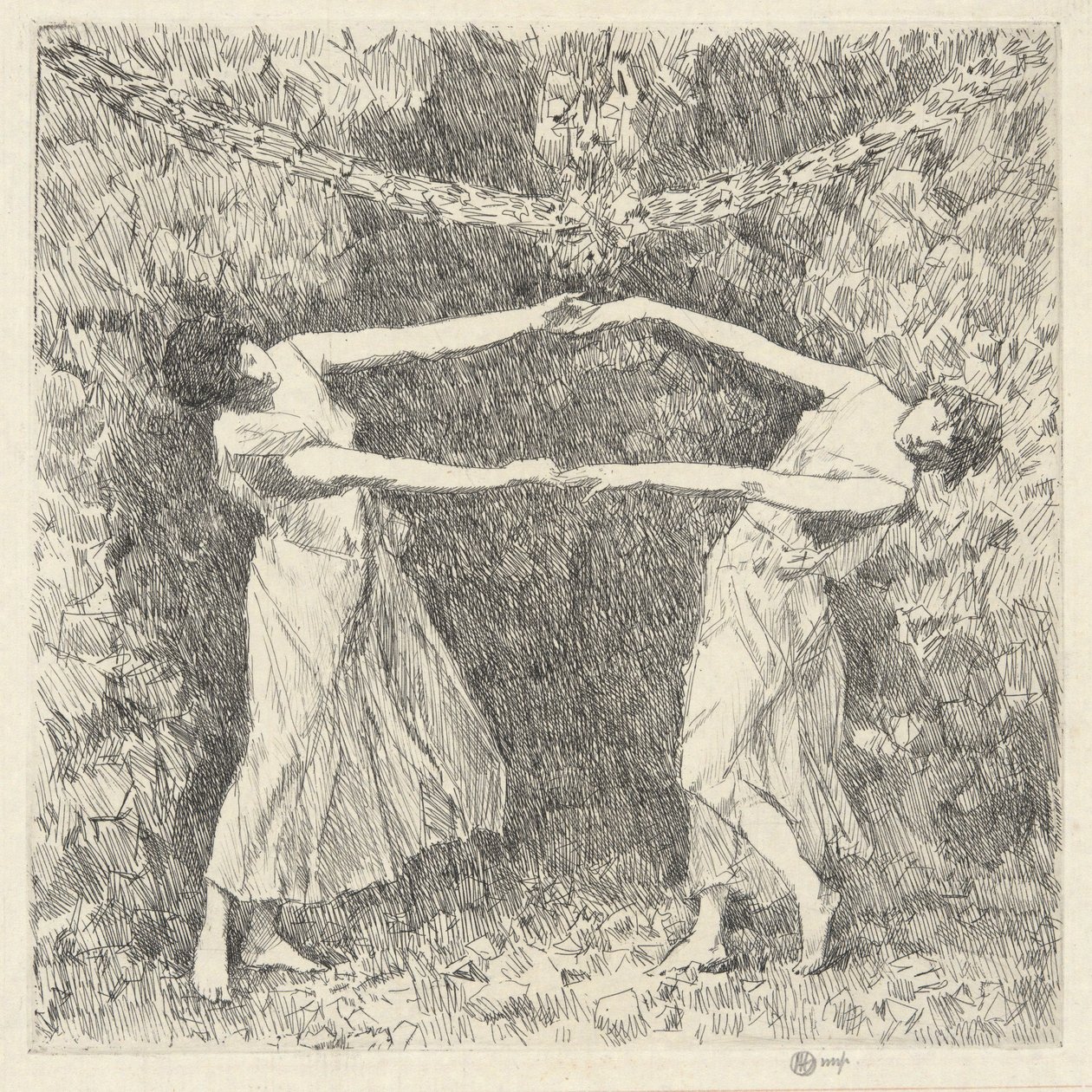 danza del laurel de Childe Hassam