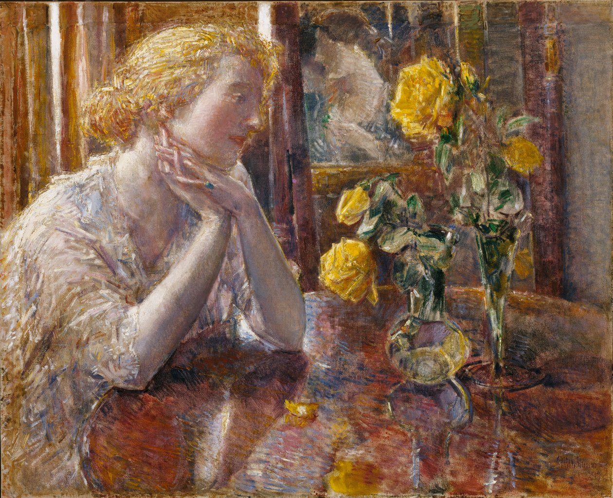 Maréchal Niel Roses de Childe Hassam