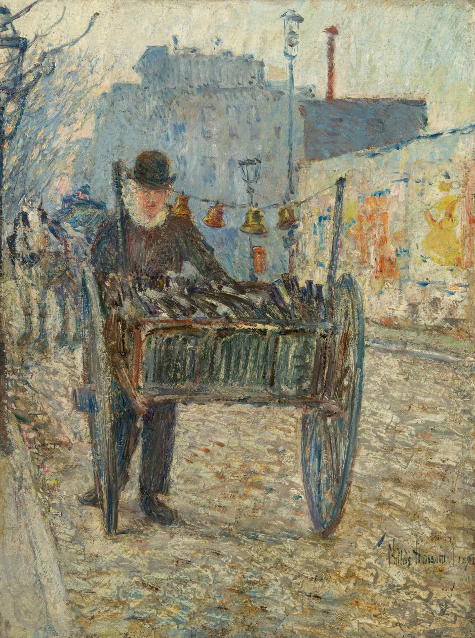 Viejo recolector de botellas de Childe Hassam