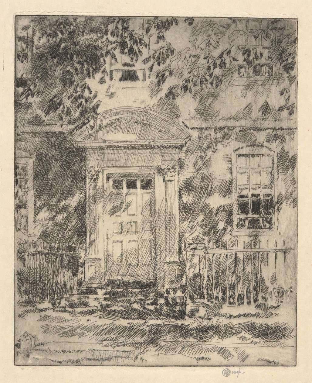 Puerta de Portsmouth, 1916 de Childe Hassam