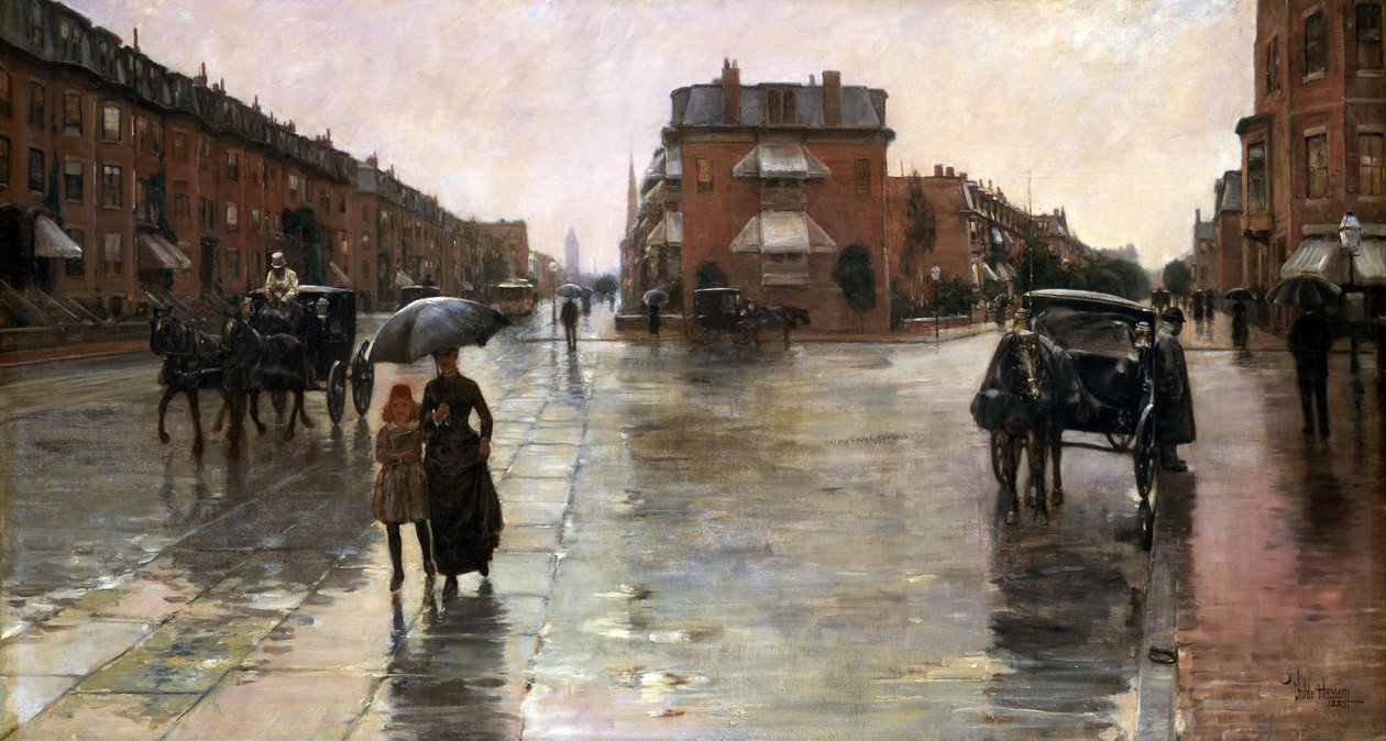 Un día lluvioso, Boston de Childe Hassam